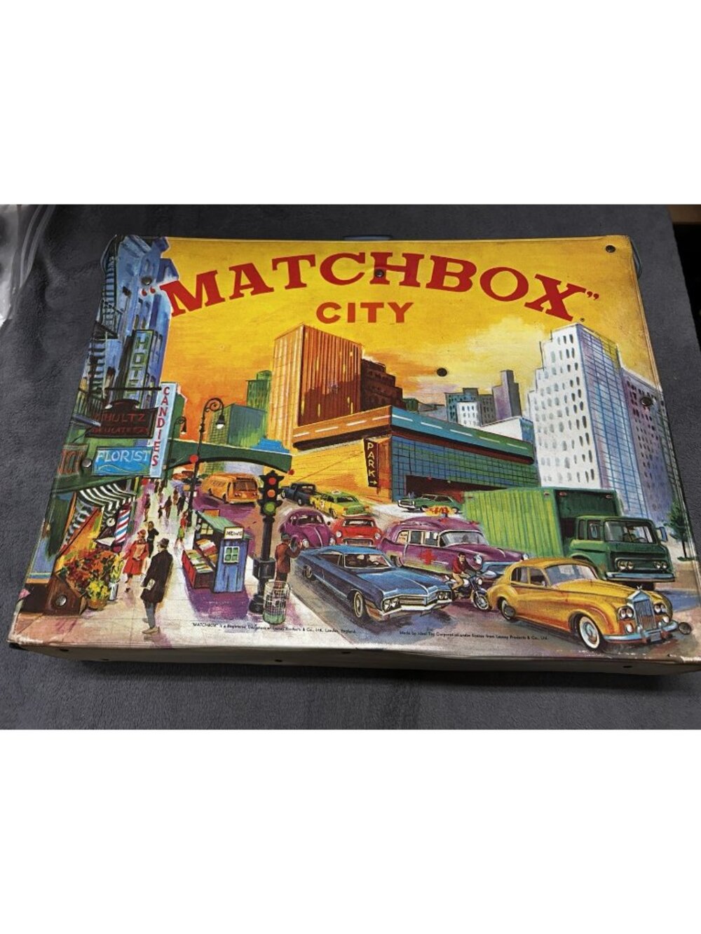 Matchbox City Playset Car Case "Building Scenery" 1967 NICE!